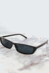 Rectangle Thin Sunglasses - Black