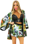 FEATHER FALLS SATIN KIMONO - Haute & Rebellious