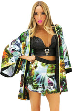 FEATHER FALLS SATIN KIMONO - Haute & Rebellious