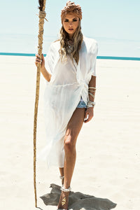 Sanah Wrap Cover Up - White - Haute & Rebellious