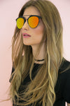 Skylar Reflective Sunglasses - Black/Orange - Haute & Rebellious