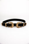 Double Buckle Belt - Black