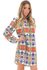MIDORI TEXTILE PRINT SHIFT DRESS - Haute & Rebellious