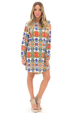 MIDORI TEXTILE PRINT SHIFT DRESS - Haute & Rebellious