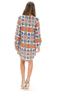 MIDORI TEXTILE PRINT SHIFT DRESS - Haute & Rebellious