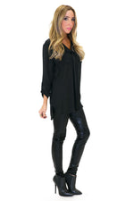 BALDWIN CHIFFON BLOUSE - Black - Haute & Rebellious