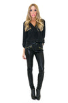 BALDWIN CHIFFON BLOUSE - Black - Haute & Rebellious