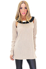 HAYWORTH CUTOUT SWEATER - Haute & Rebellious