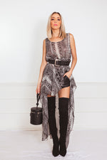 Snake Print Dress Top