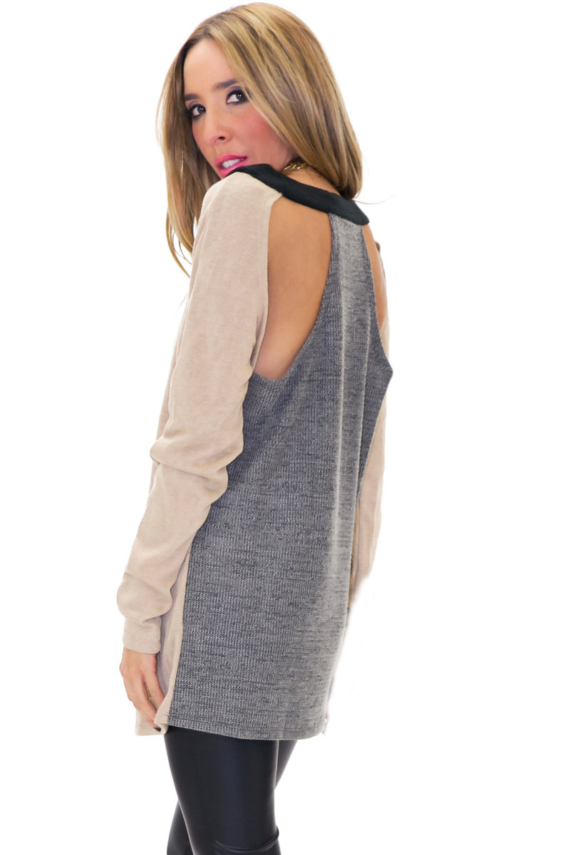 HAYWORTH CUTOUT SWEATER - Haute & Rebellious