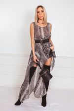 Snake Print Dress Top