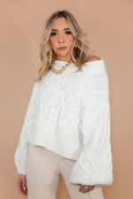 Cable Knit Sweater - Cream