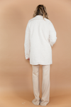 Terry Fur Coat Blazer - Beige