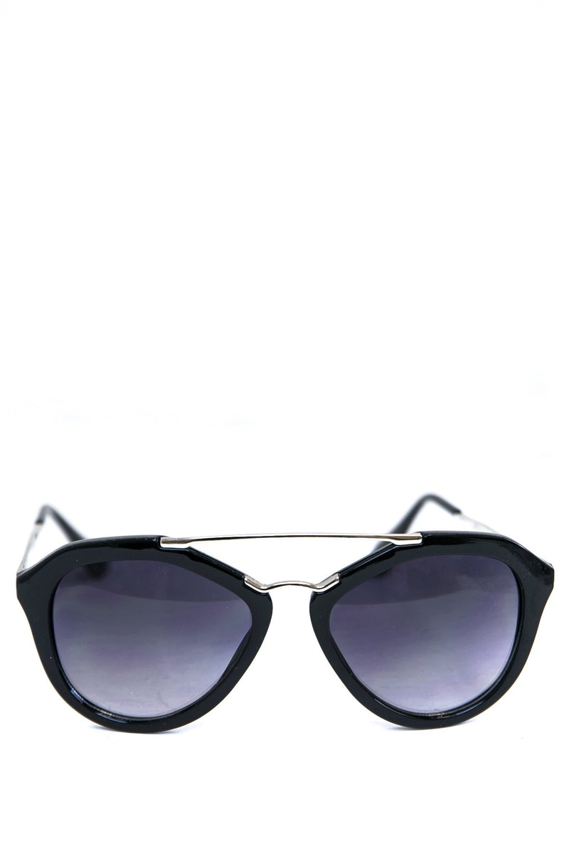 Janice Aviator Shades - Black/Silver - Haute & Rebellious