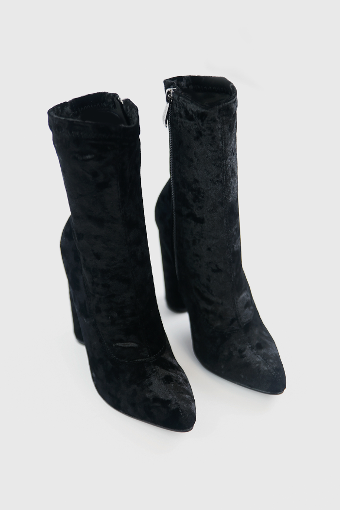 Crush It Velvet Ankle High Booties - Haute & Rebellious