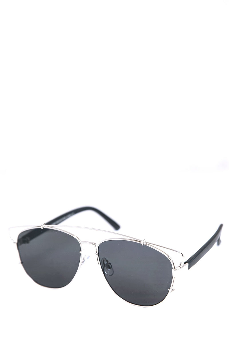 Amelia Aviator Shades - Silver - Haute & Rebellious