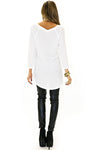 THERMAL KNIT LONG SLEEVE TOP - White - Haute & Rebellious