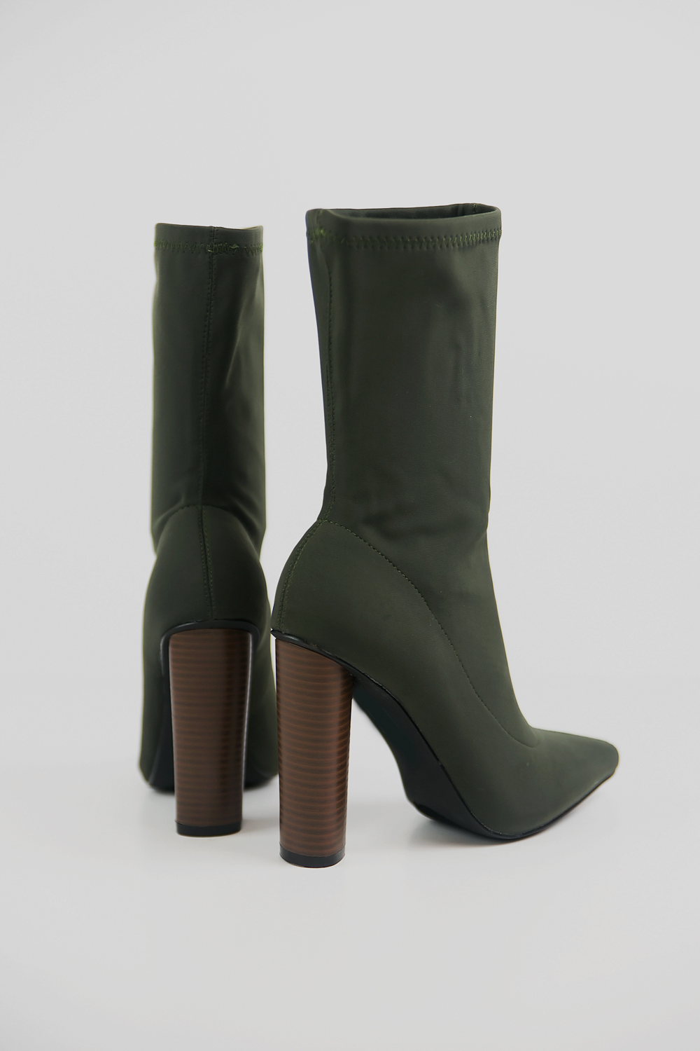 Walk The Talk Sock Booties - Olive - Haute & Rebellious