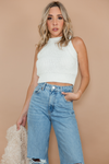 Knit Crop Top - Ivory