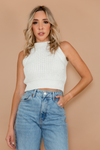 Knit Crop Top - Ivory