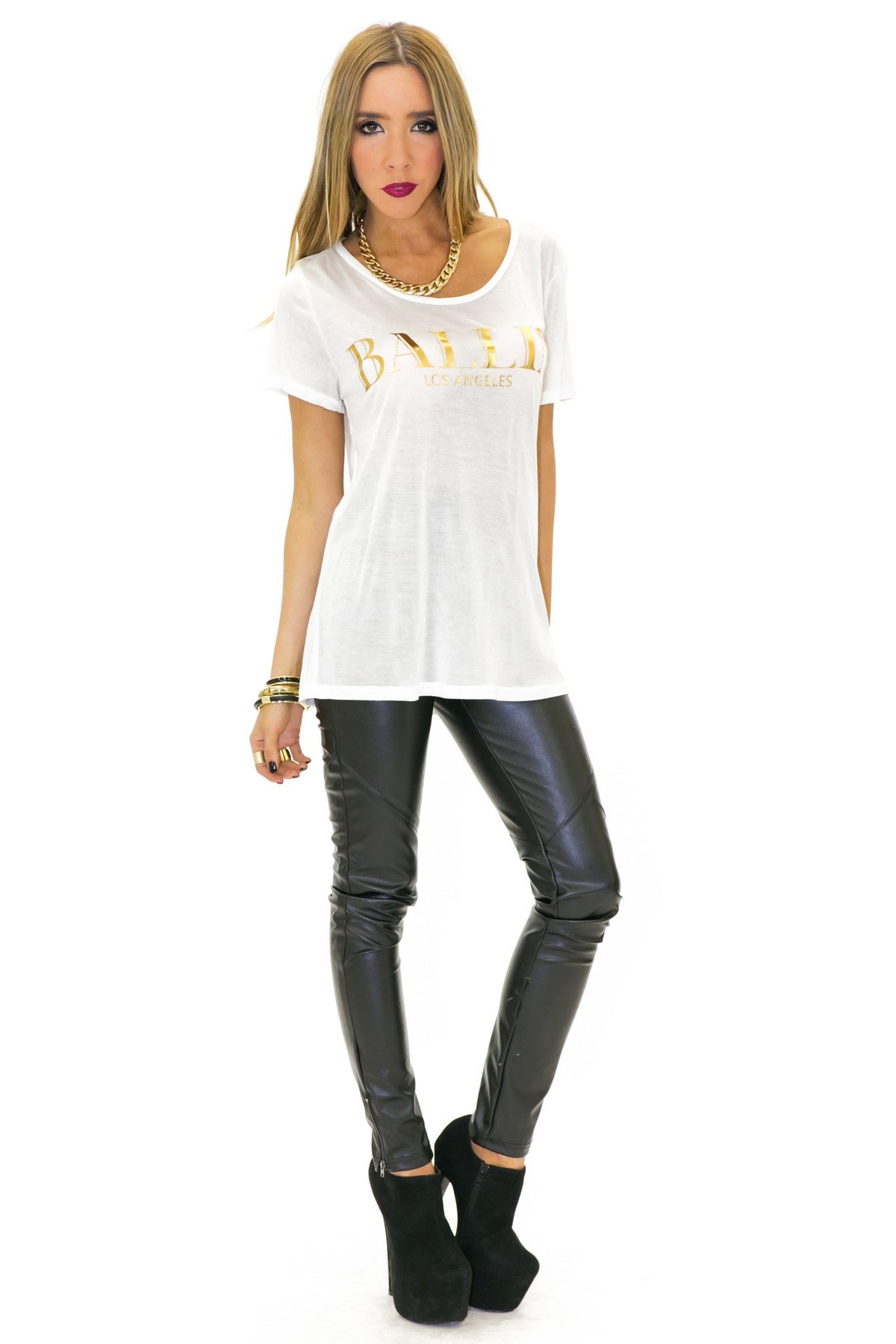 BALLIN LOS ANGELES TEE - White - Haute & Rebellious