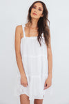 Sweetheart Tie-Shoulder Sun Dress - White