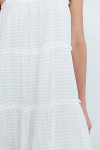 Sweetheart Tie-Shoulder Sun Dress - White