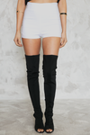 Just Right High-Waisted Shorts - White - Haute & Rebellious