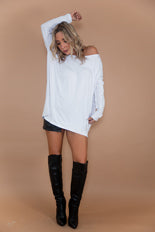 Suzanna Long Sleeve Top - White
