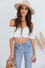Puff Sleeve Crop Top