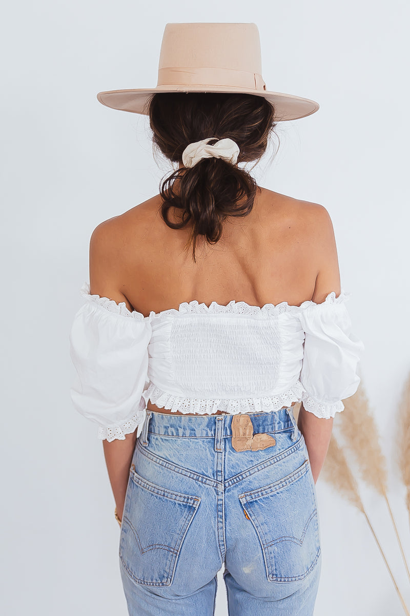 Puff Sleeve Crop Top