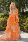Cut-out Maxi Dress - Orange