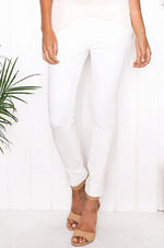 Malina Capri Ponte Pants - White - Haute & Rebellious