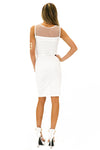 BADGLEY MESH CONTRAST DRESS - White - Haute & Rebellious