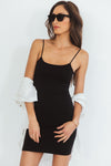 Long Stretch Camisole Dress - Black