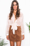 Mollin Sheer Blouse - Ivory - Haute & Rebellious