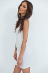 Long Stretch Camisole Dress - White