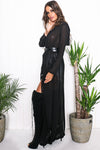 Emy Draped Sheer Cover-Up - Black - Haute & Rebellious