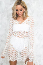 Bell Sleeve Lace Cover-Up Tunic - Haute & Rebellious