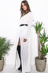 Emy Draped Sheer Cover-Up - White - Haute & Rebellious