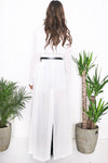 Emy Draped Sheer Cover-Up - White - Haute & Rebellious