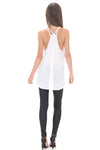 BAYLOR CHIFFON TANK - White - Haute & Rebellious