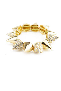 HEAVY SPIKES CRYSTALED BRACELET - Haute & Rebellious