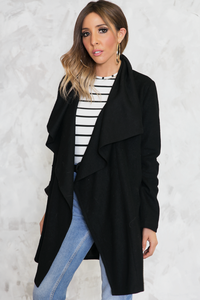 Industry Type Drape Collar Coat - Haute & Rebellious