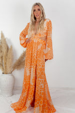 Cut-out Maxi Dress - Orange