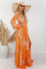 Cut-out Maxi Dress - Orange