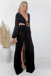 Cut-out Maxi Dress - Black