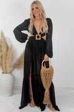 Cut-out Maxi Dress - Black