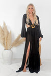 Cut-out Maxi Dress - Black