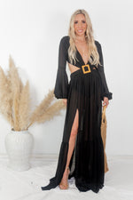 Cut-out Maxi Dress - Black